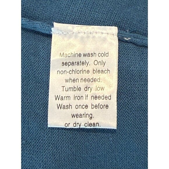 Dstrct&row Men's Striped Long Sleeve Polo Shirt Blue White Size L NWT - Picture 5 of 7